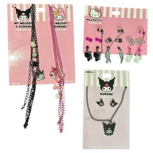Hello Kitty Pink and Black Jewelry Set